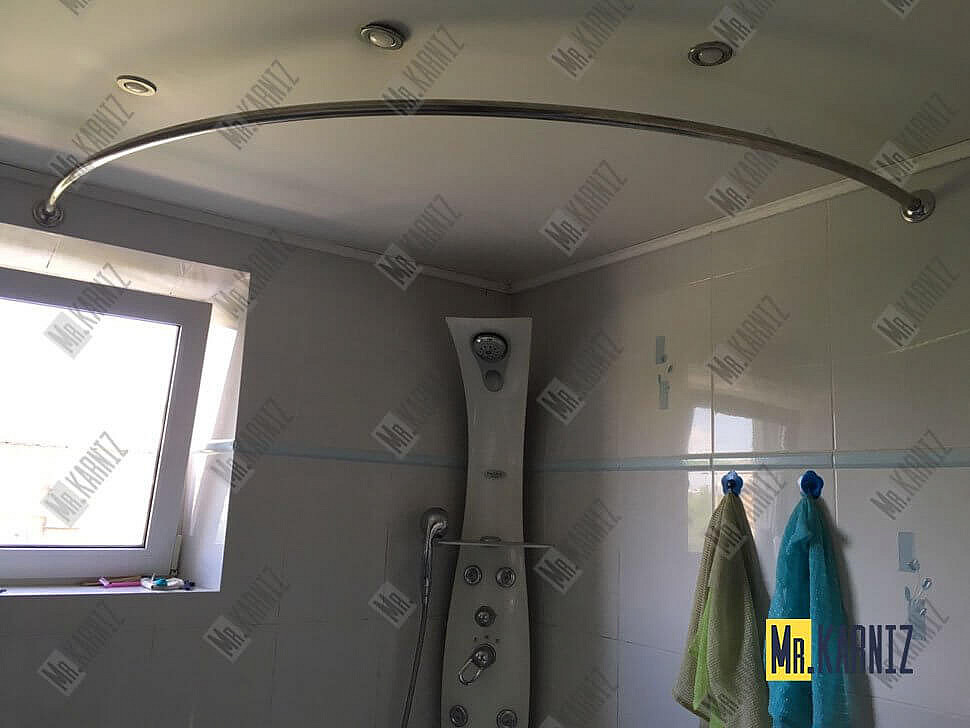 Карниз для ванной Угловой Радиусный Дуга 135х135 Усиленный 25 мм фото 3