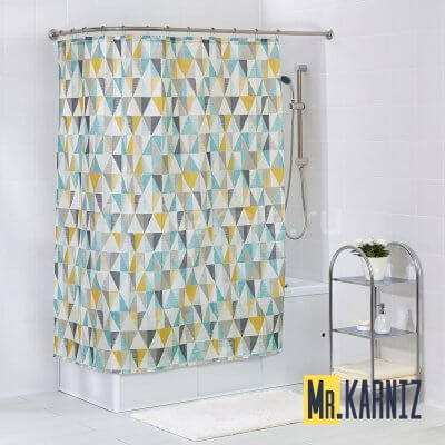 Штора для ванной Tringular Scrawl мульти