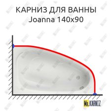 Карниз для ванны Cersanit Joanna 140х90 Усиленный 25 мм MrKARNIZ