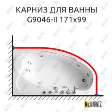 Карниз для ванны Gemy G9046-II Усиленный 20 мм MrKARNIZ