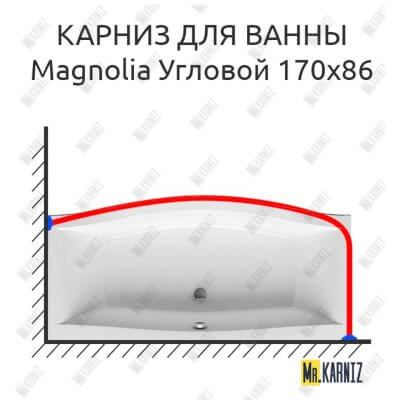 Карниз для ванны Ravak Magnolia Угловой 170х86 Усиленный 25 мм MrKARNIZ