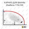 Карниз для ванны Triton Изабель 170х100 Усиленный 20 мм MrKARNIZ фото 1