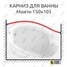 Карниз для ванны Radomir Монти Передний борт 150х105 Усиленный 20 мм MrKARNIZ фото 1